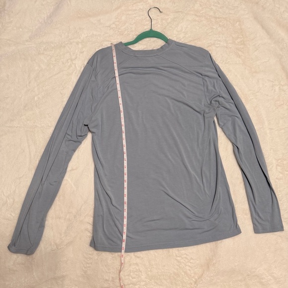 Free Fly Men's L Wild Dunes Long Sleeve Athletic Tee Sky Blue Bamboo Stretch - Picture 5 of 5